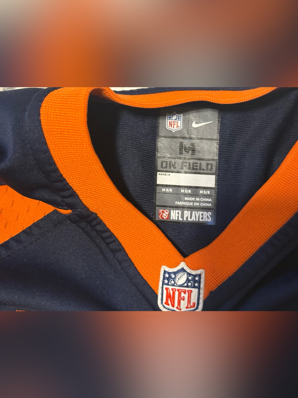 NFL Denver Broncos Youth Navy & Orange #18 Football Jersey - Picture 5 of 5